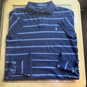 Ralph Lauren Men's Blue Striped Polo Shirt